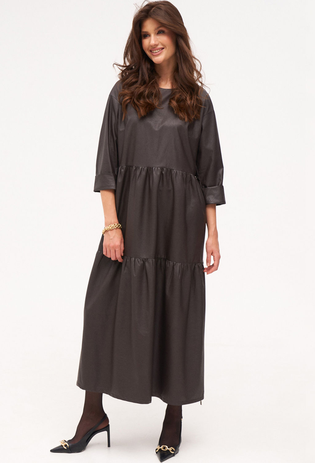 Платье KaVari 1093 коричневый  фото 9