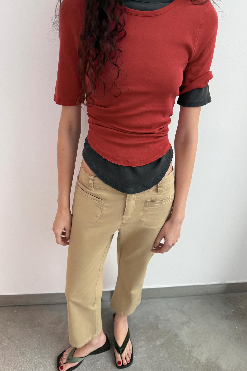 CAMISETA EFECTO LAVADO / Rojo - Zara фото 2