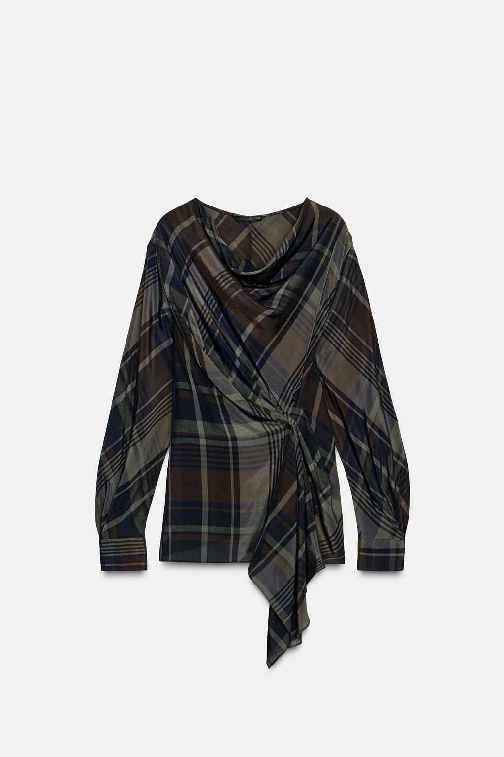 ZW COLLECTION DRAPED CHECK TOP - Zara фото 5