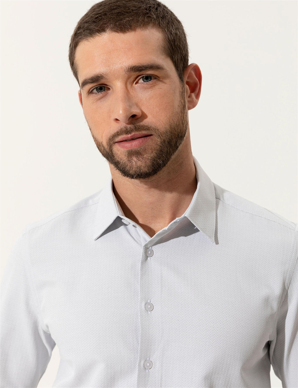 Gri Slim Fit Uzun Kollu G_mlek - Pierre cardin фото 2