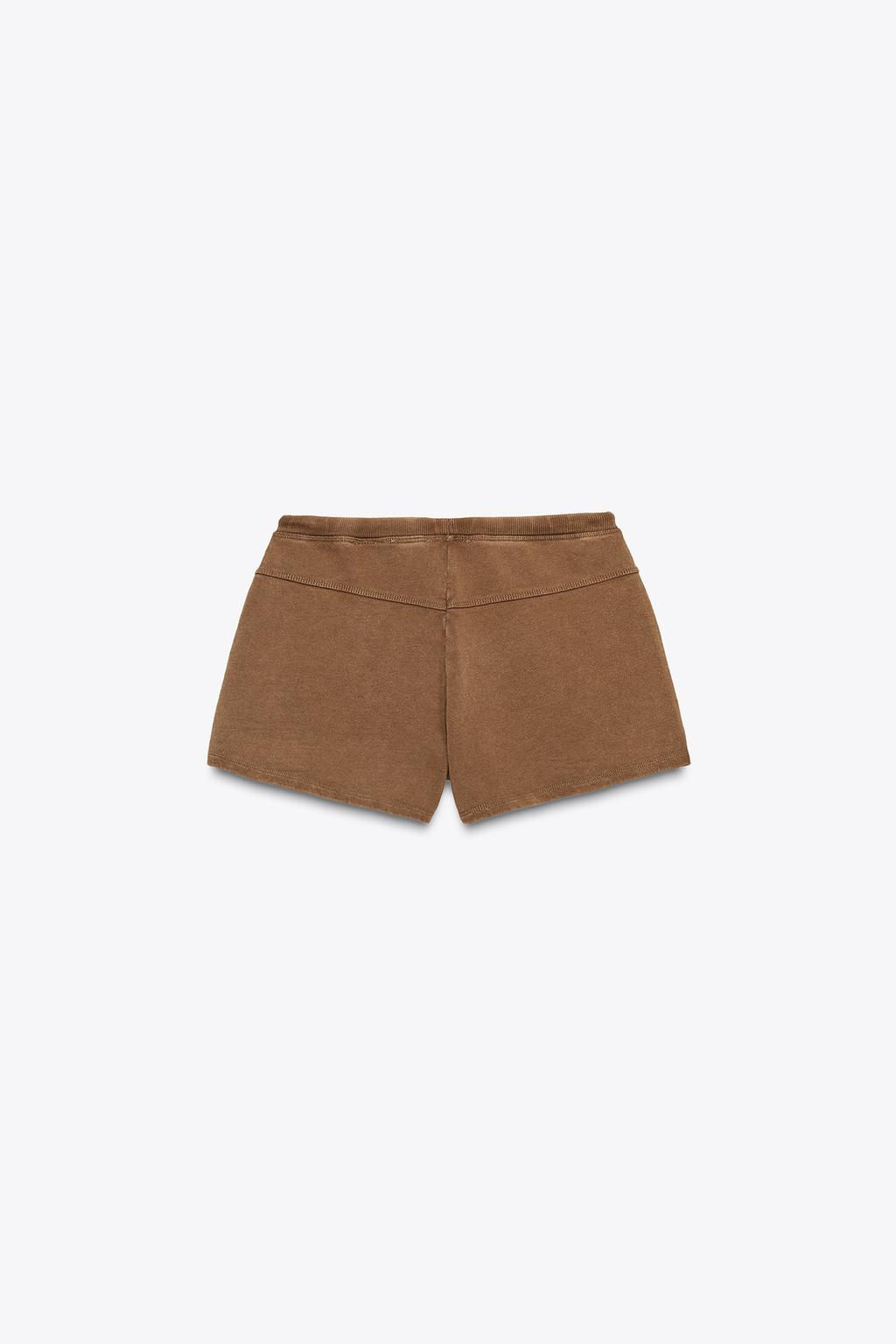 STONEWASHED SHORTS WITH STUDS - Zara фото 5