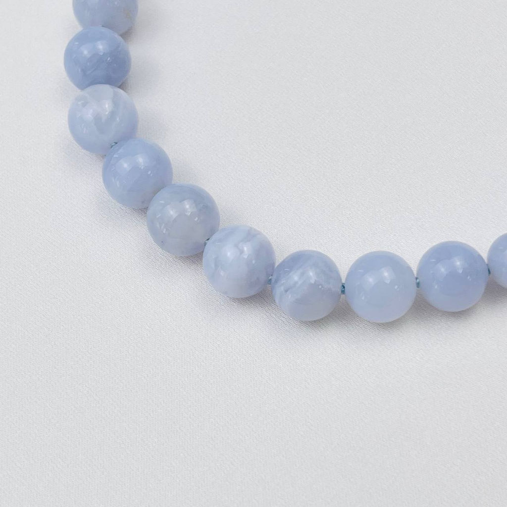 Колье на увеличение из Голубого агата 45 см +