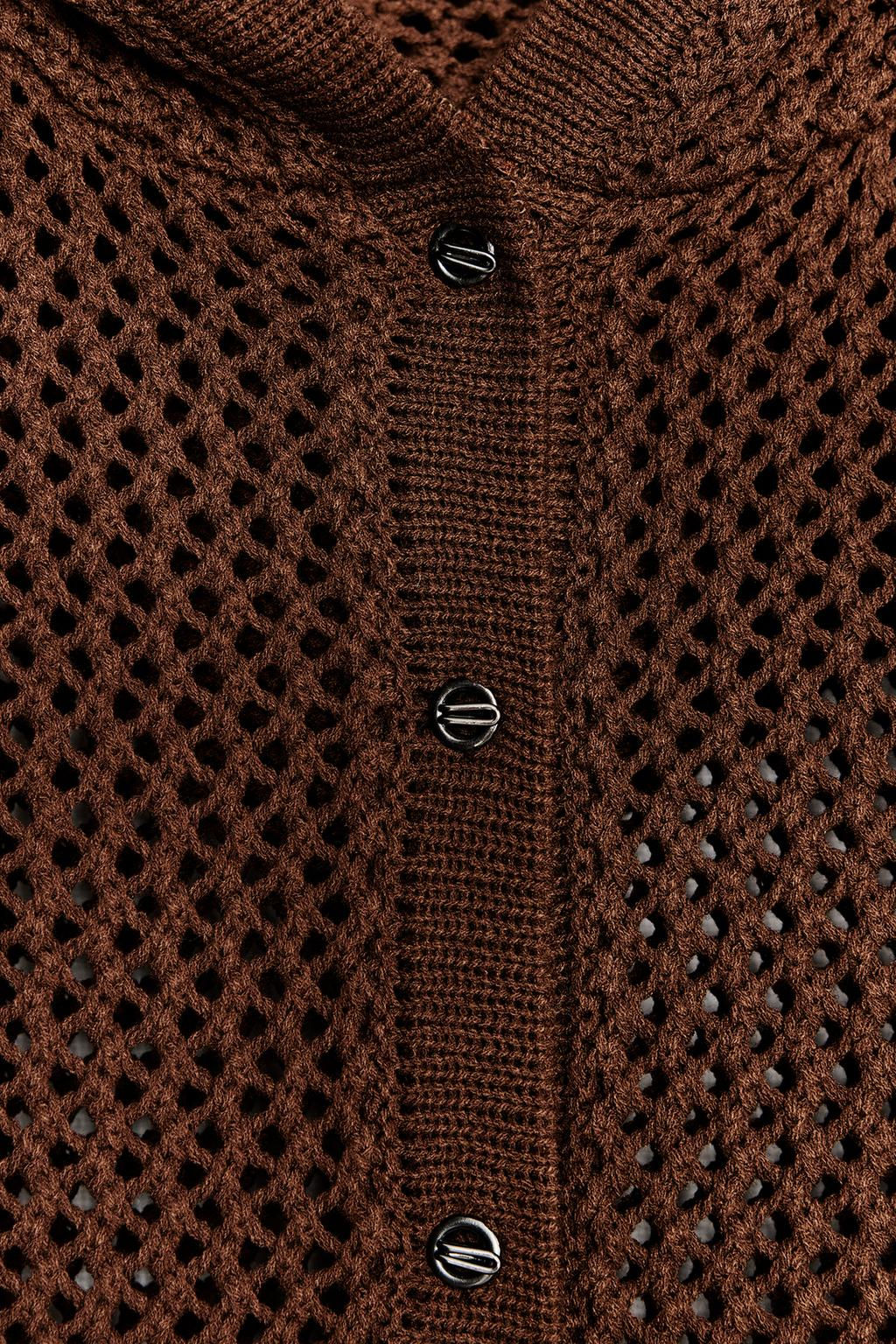 KNIT CARDIGAN WITH HOOD - Zara фото 9