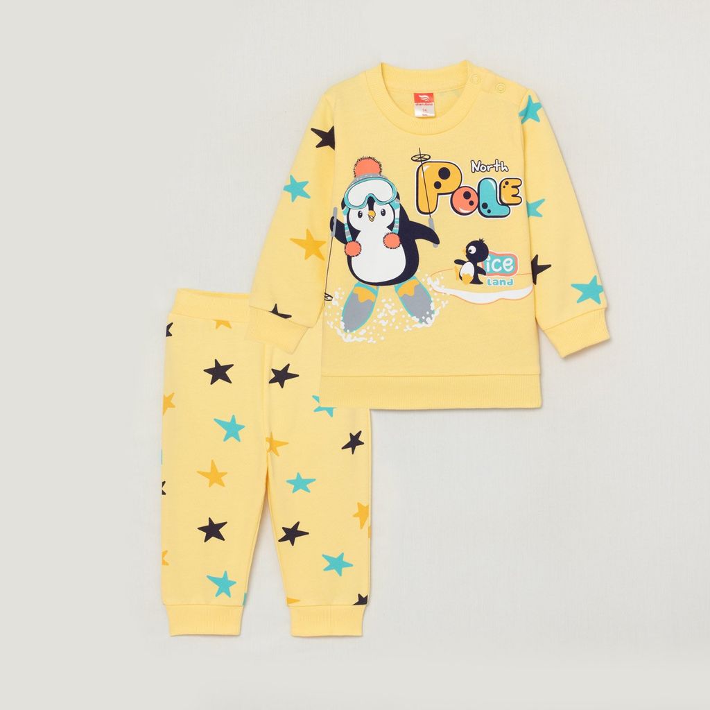 CRB wear/CWNB 90054-30-289 Комплект для мальчика (джемпер, брюки), светло-желтый/Ex.Cherubino фото 4