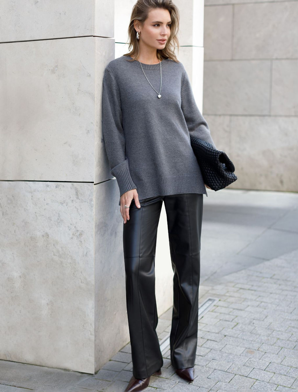 Прямые брюки из искусственной кожи - Vilatte фото 7