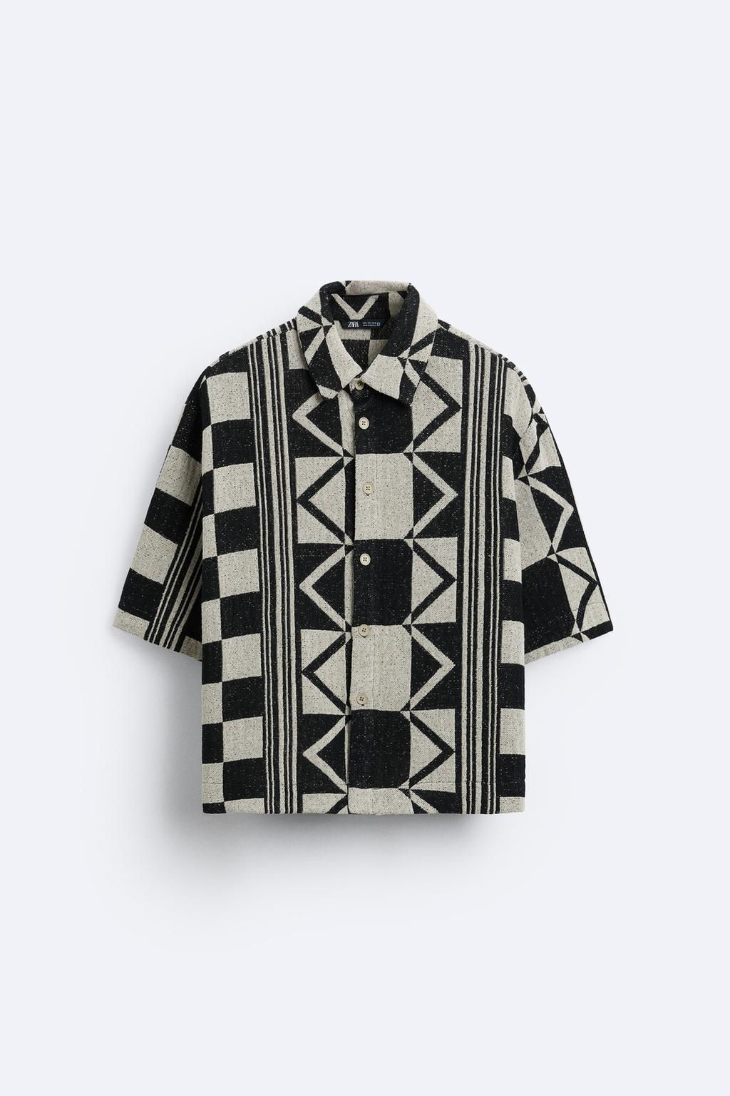GEOMETRIK JACQUARD GOMLEK - Zara фото 7