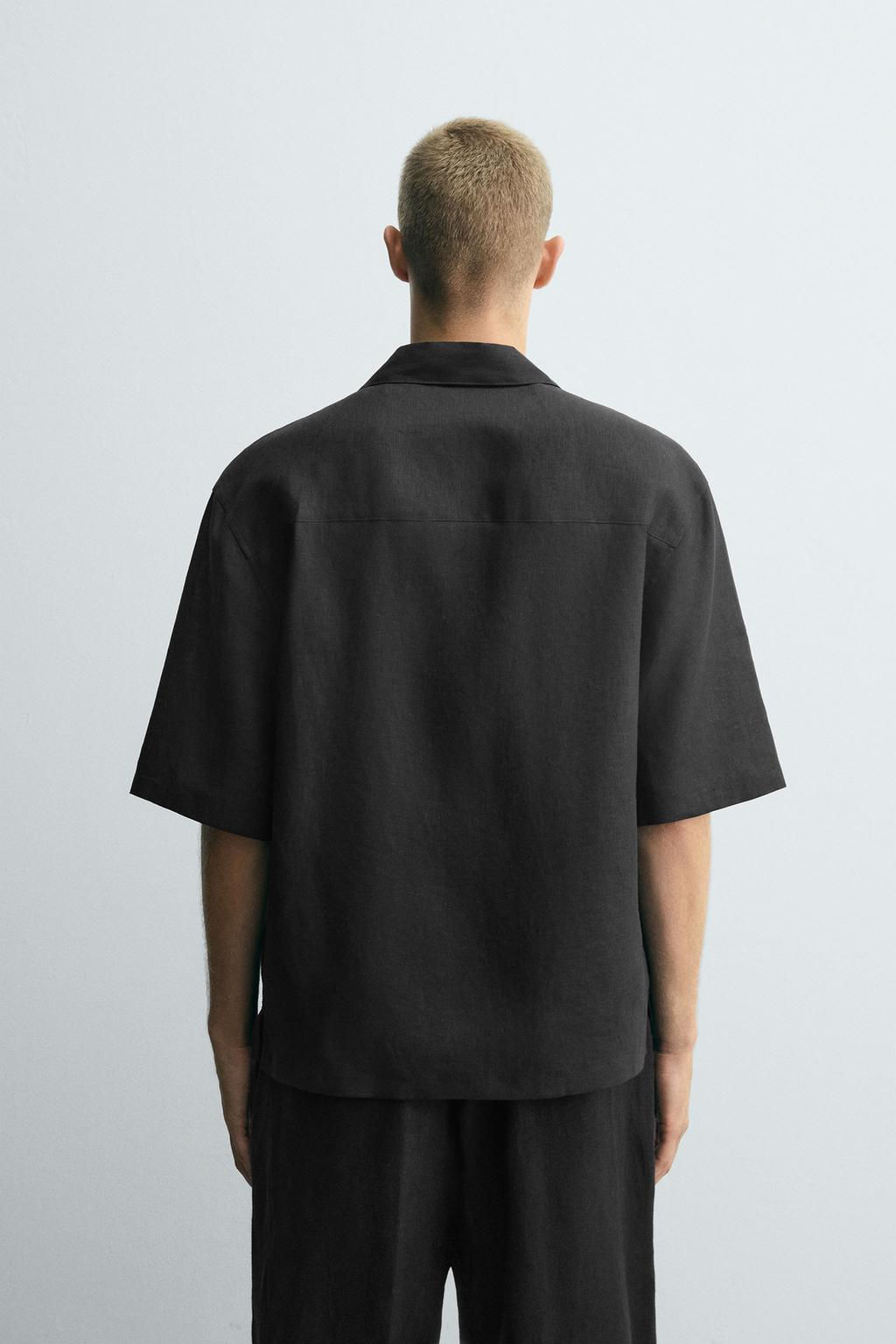 100% LINEN KIMONO SHIRT - Zara фото 4
