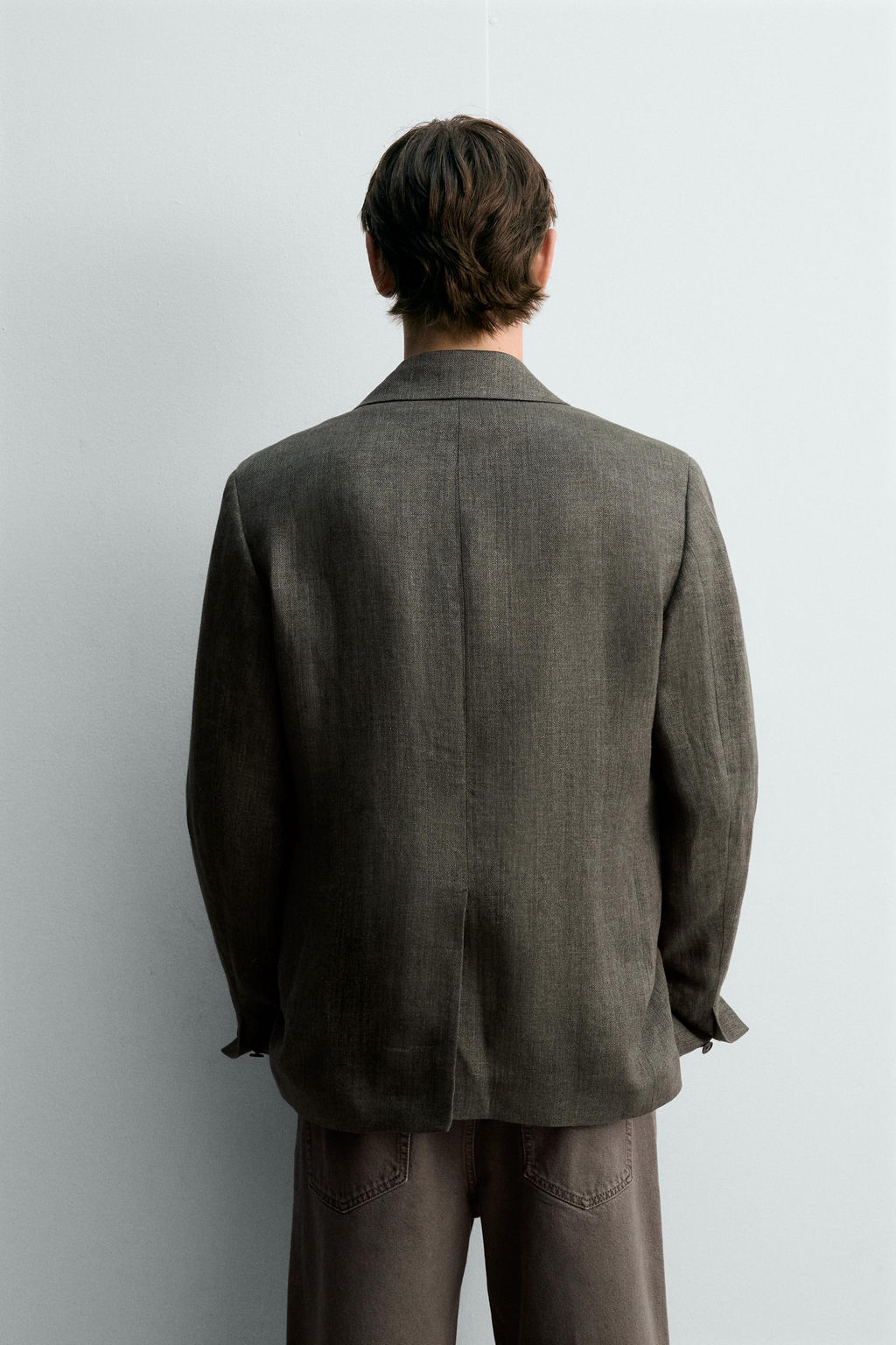 BLAZER ESTRUCTURA 100% LINO LIMITED EDITION / Oliva oscuro - Zara фото 3