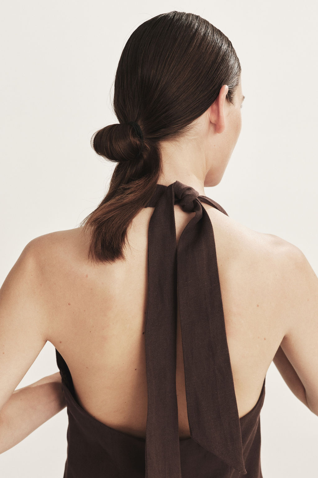 Vestido halter de lino - H&m фото 3