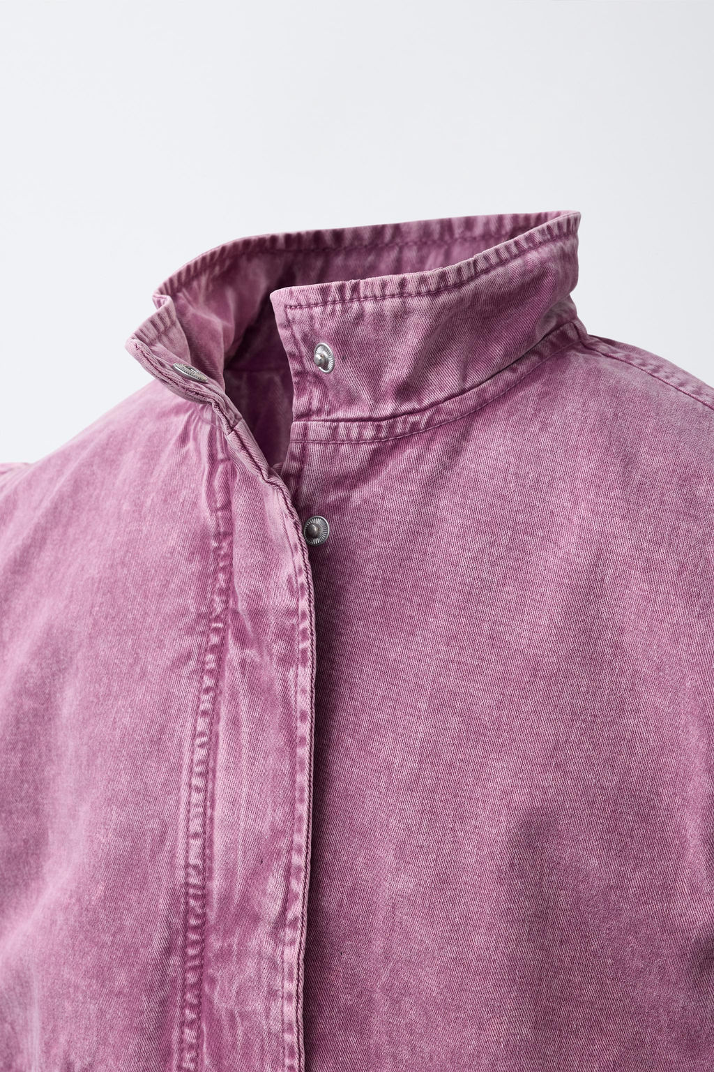 CAZADORA EFECTO LAVADO / Rosado oscuro