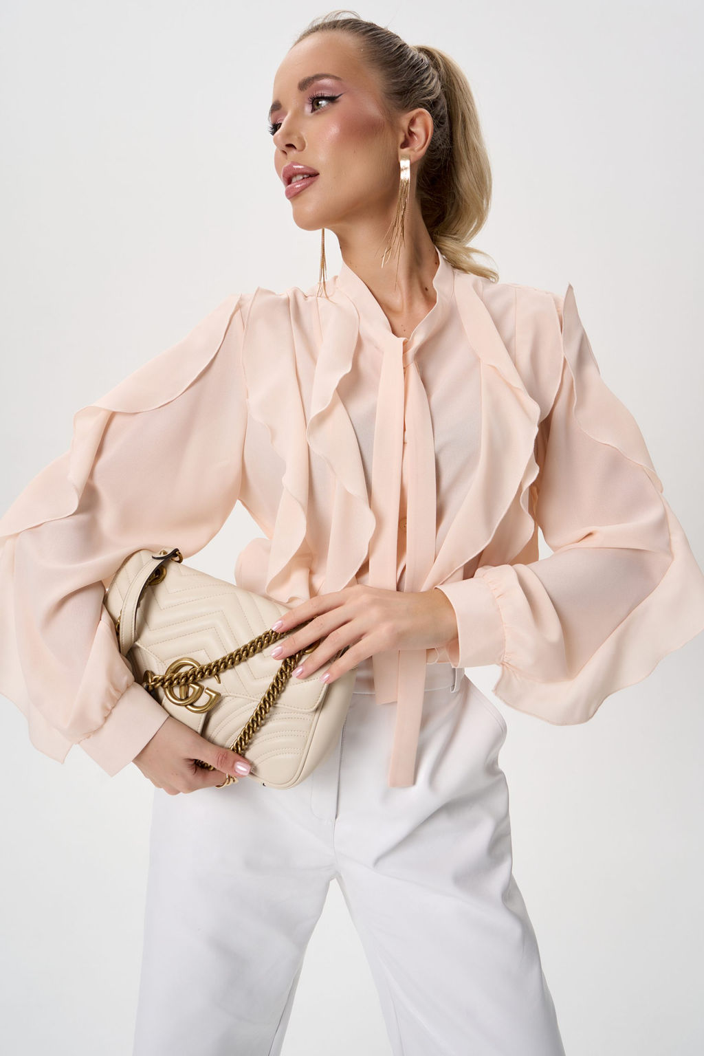 Рубашка Кристл (персиковый)