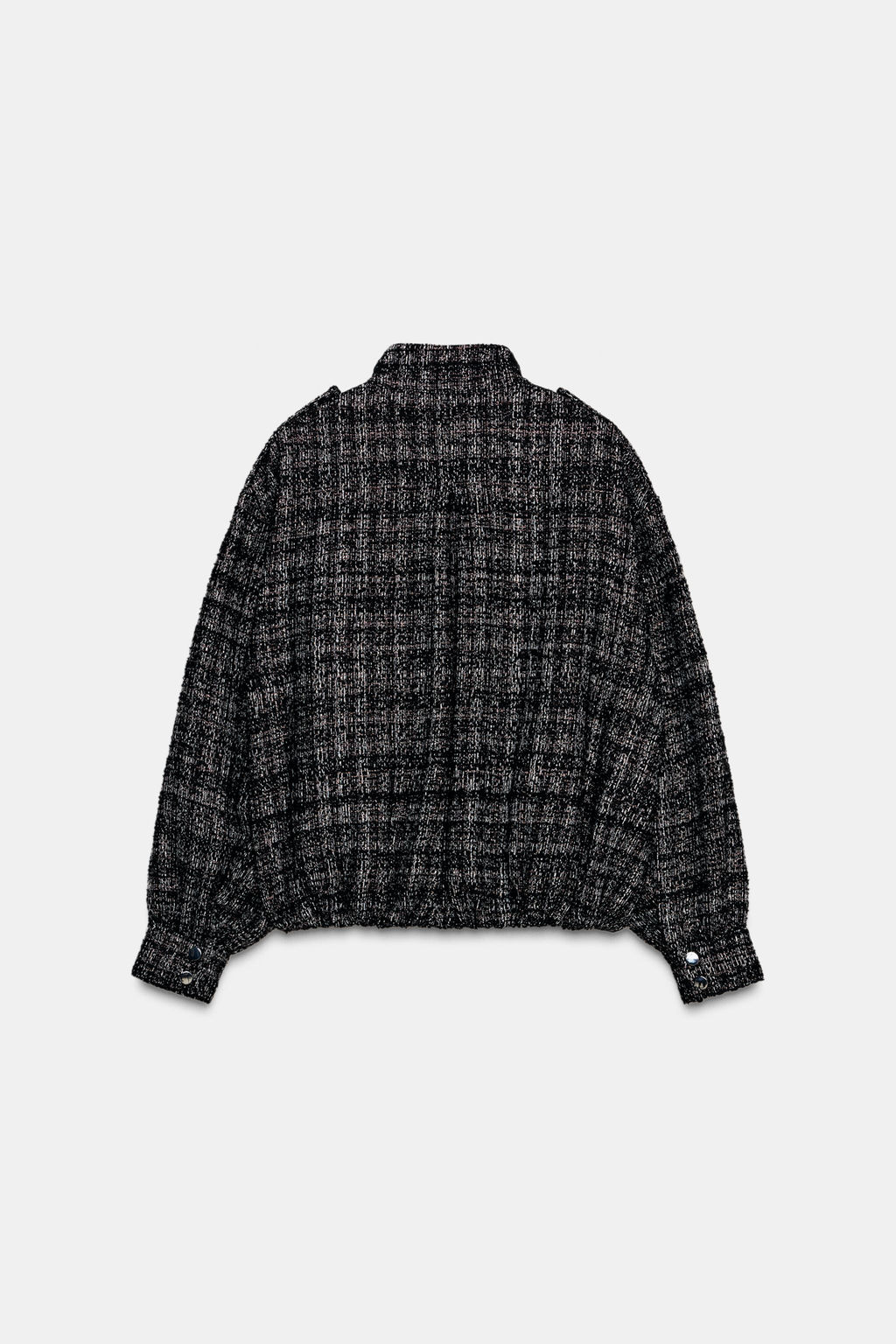 METALLIC THREAD TEXTURED BOMBER JACKET - Zara фото 10