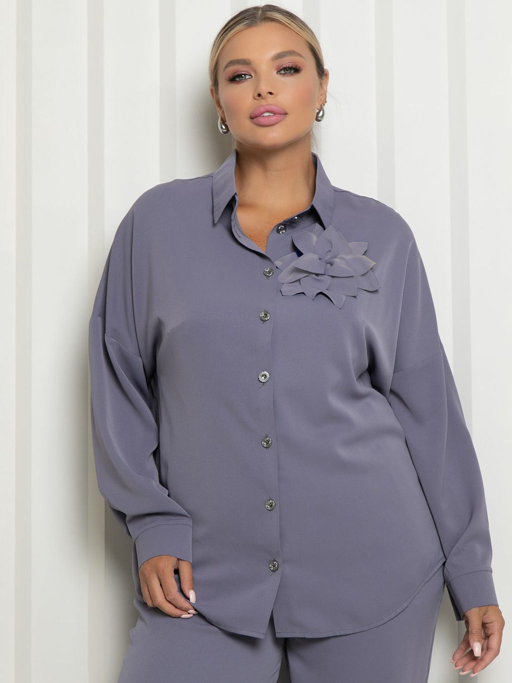 Костюм П-2214/4 Цвет:серый - Леди агата фото 6