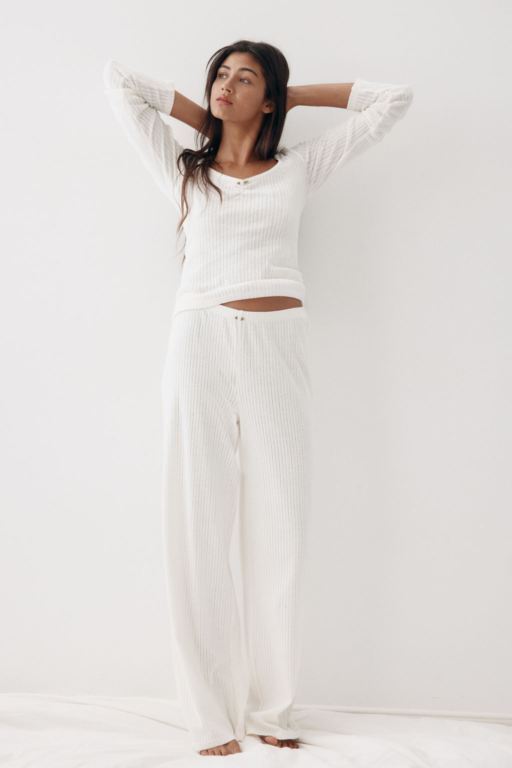 Pijama en pointelle de algod?n - H&m фото 8