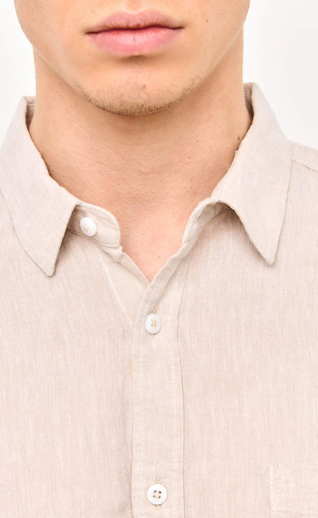 Рубашка д/р лен F111-0450-1 beige - Fine joyce фото 4