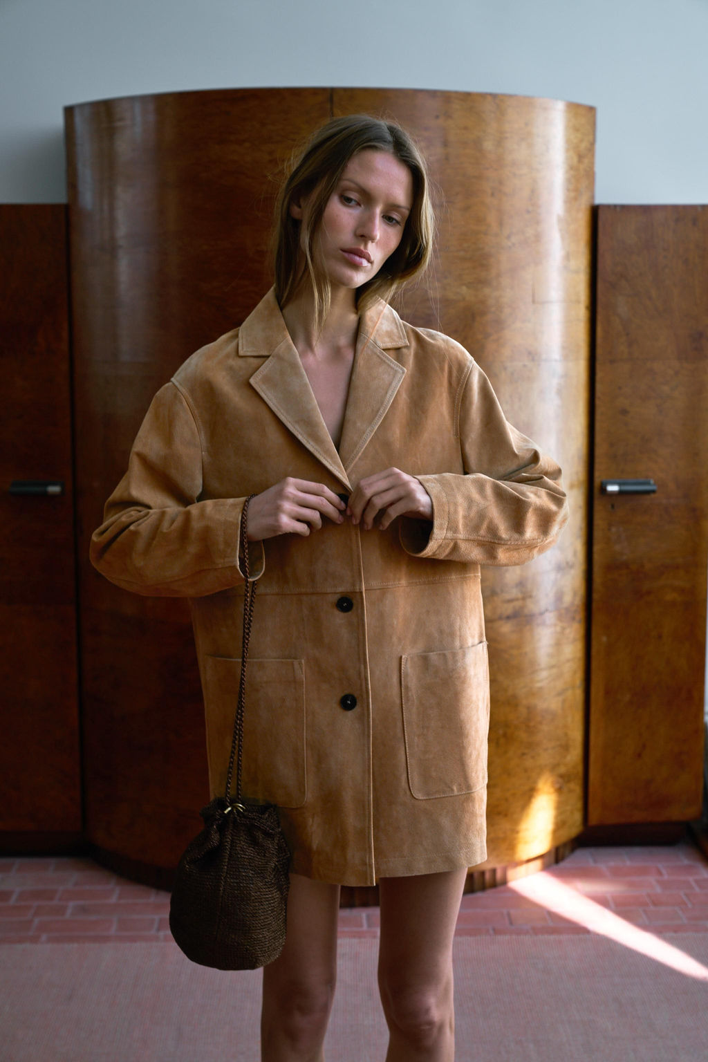 CHAQUETA 100% PIEL ANTE / Tostado - Zara фото 12