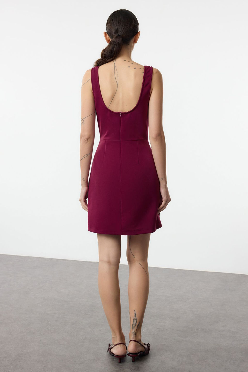 Murdum Duz Mini Dokuma Elbise TWOAW25EL00439 - Trendyolmilla фото 5