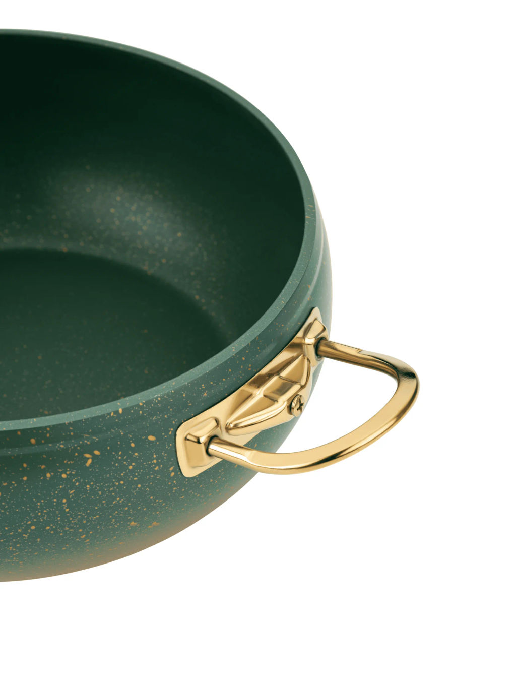 Кастрюля с крышкой стеклянной 26 х 11 см (5,7л) с АПП, цв. оливковый/золотой, арт. 3000-OLV/GD-26