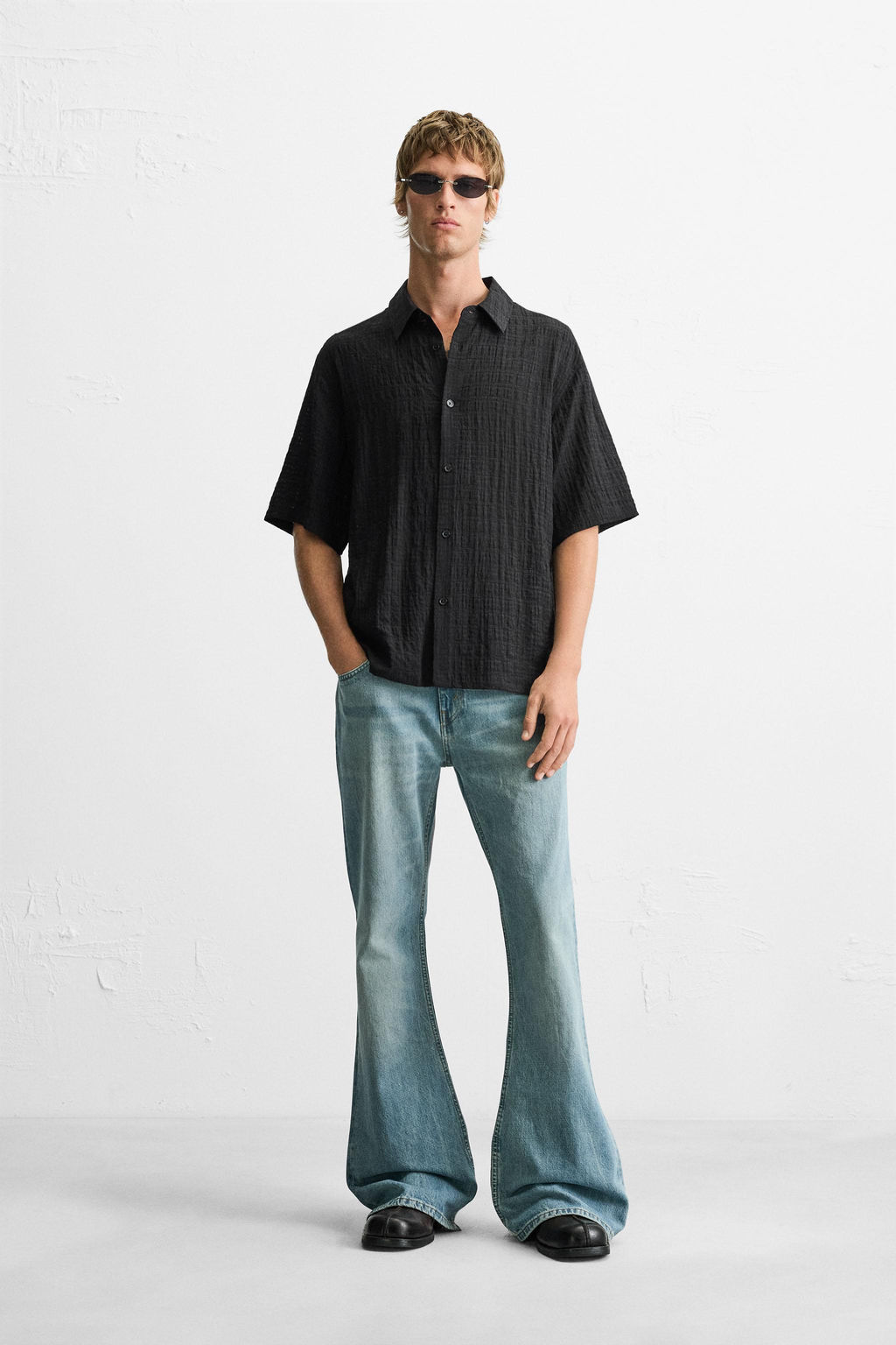 TEXTURED CHECK SHIRT
