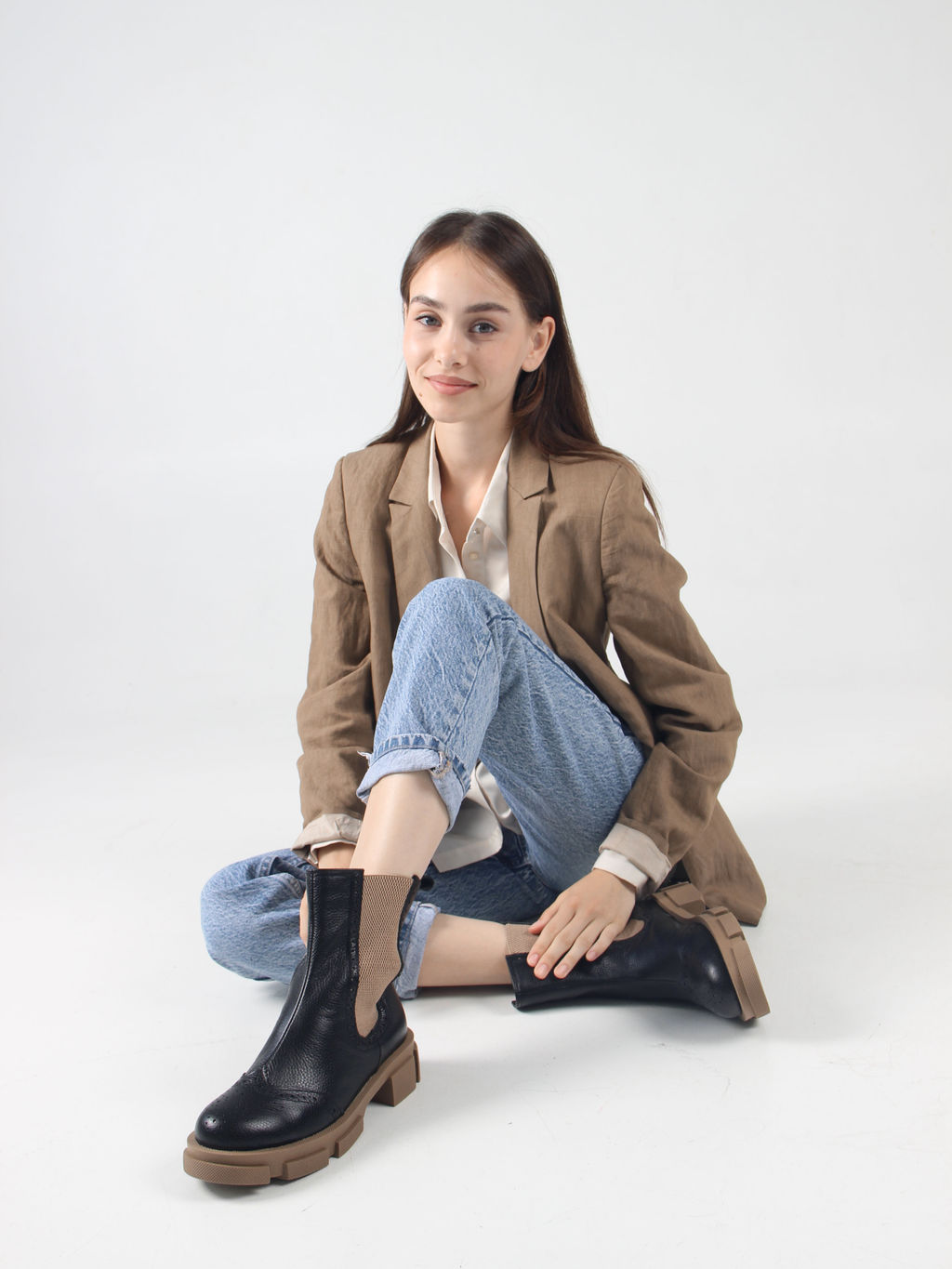 Челси 360.P.21074nut. черный макс какао/Байка