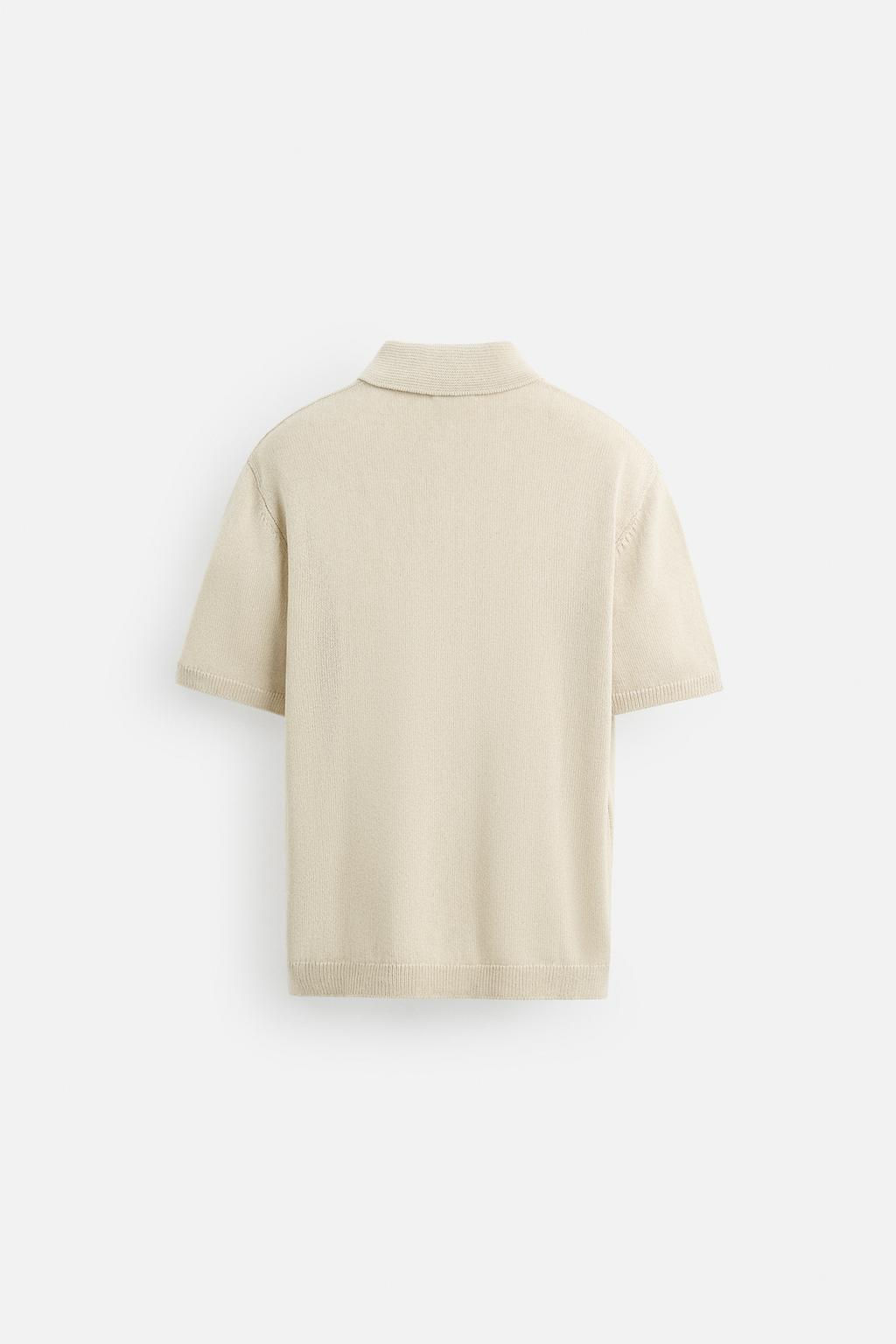 TEXTURED KNIT POLO SHIRT - Zara фото 19