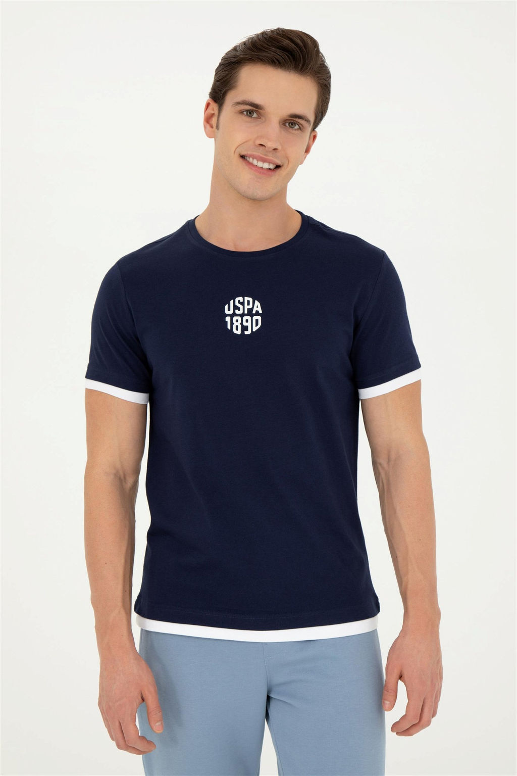 Мужская темно-синяя футболка - U.s. polo assn фото 3