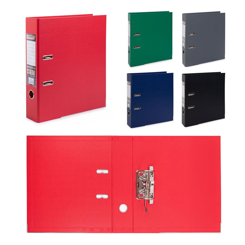 Expert Complete Регистратор PVC, 2-х стороннее покрытие, мет.уг. 75 мм 10 шт. Premier A4 арочный механ. лён красный ЕС100262004