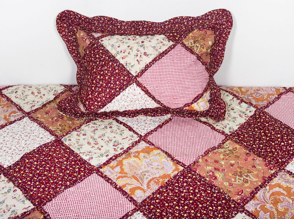 Покрывало "Винтаж" (коттон) 1.5-спальное (1 наволочка)