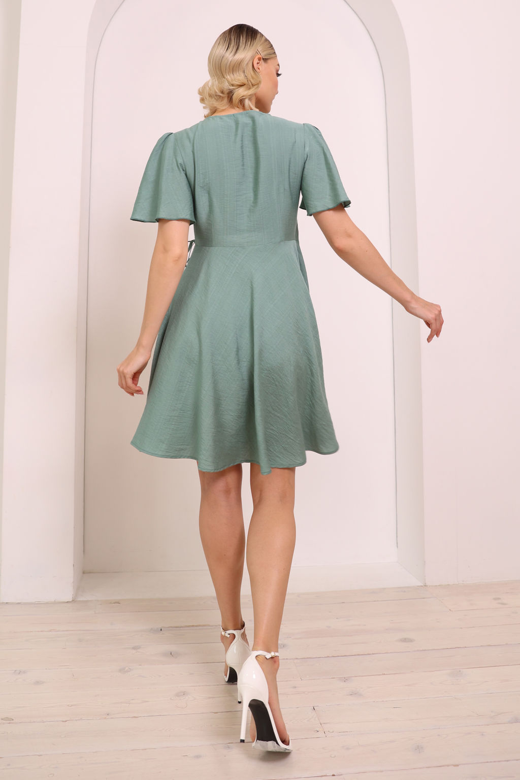 Платье на запах с юбкой-солнце - Looklikecat фото 4