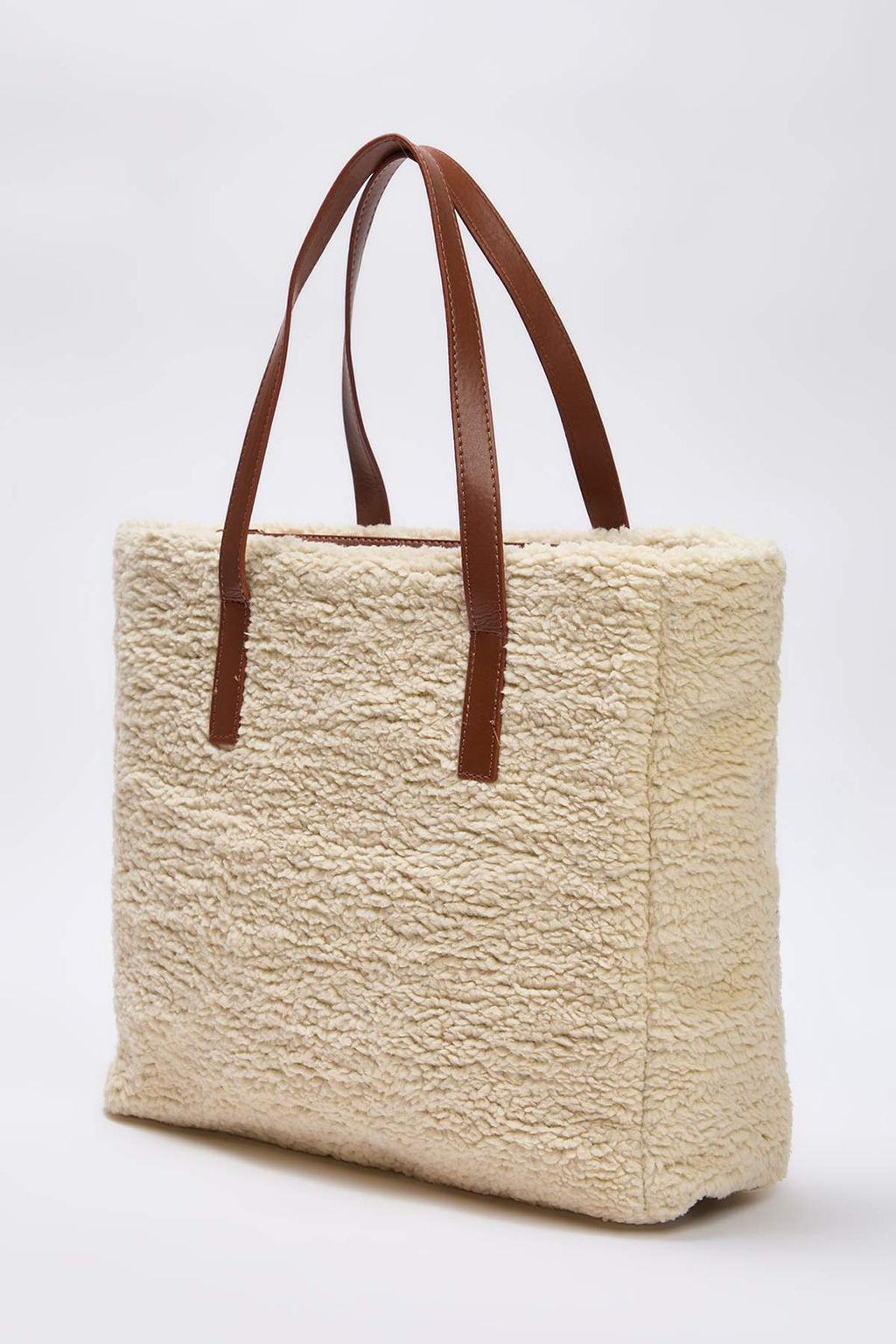 Krem Pelus Maksi Buyuk Tote Kad?n Omuz Cantas? TAKAW26OC00058 - Trendyolmilla фото 4