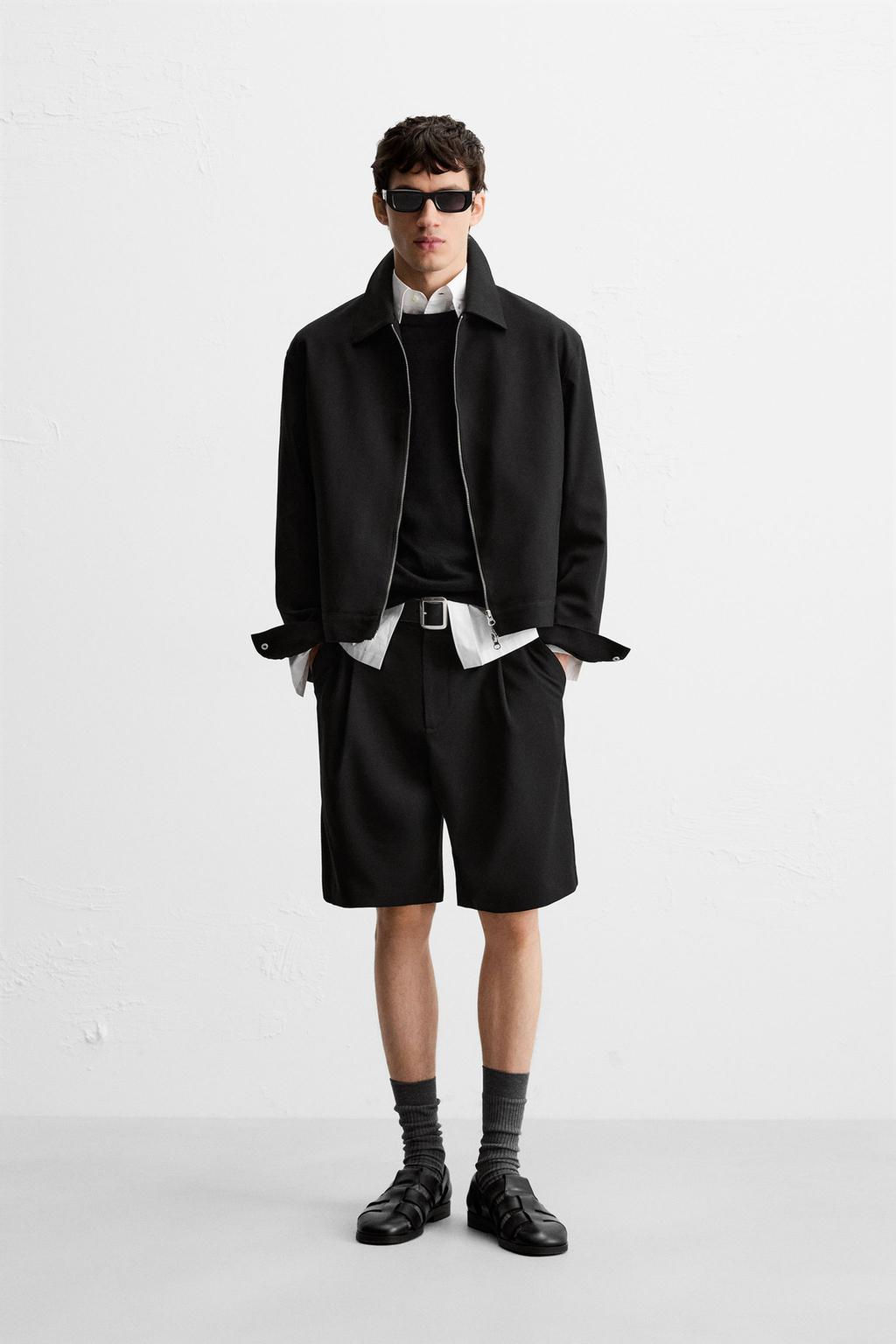 PLEATED RELAXED FIT BERMUDA SHORTS - Zara фото 2