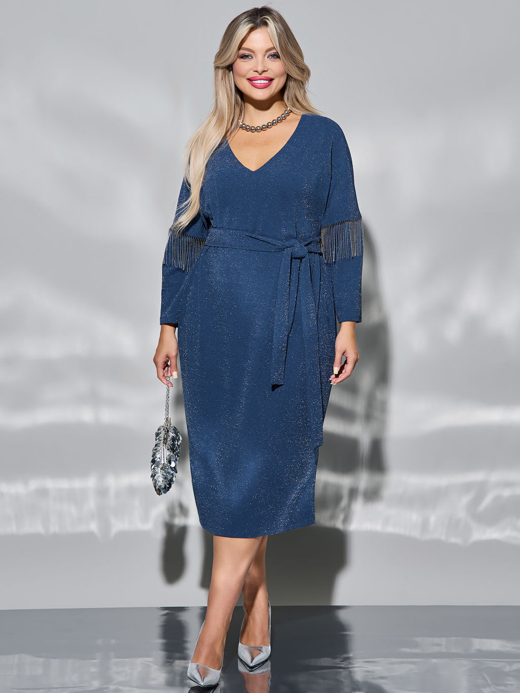 Платье 0385-1 темно-синий