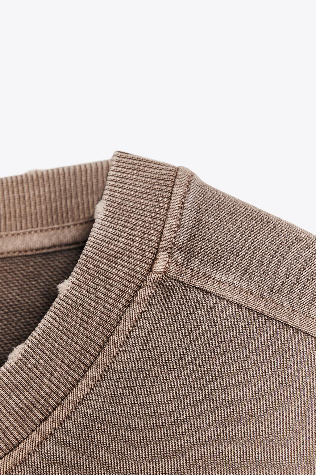 WASHED-EFFECT PLUSH SWEATSHIRT - Zara фото 16