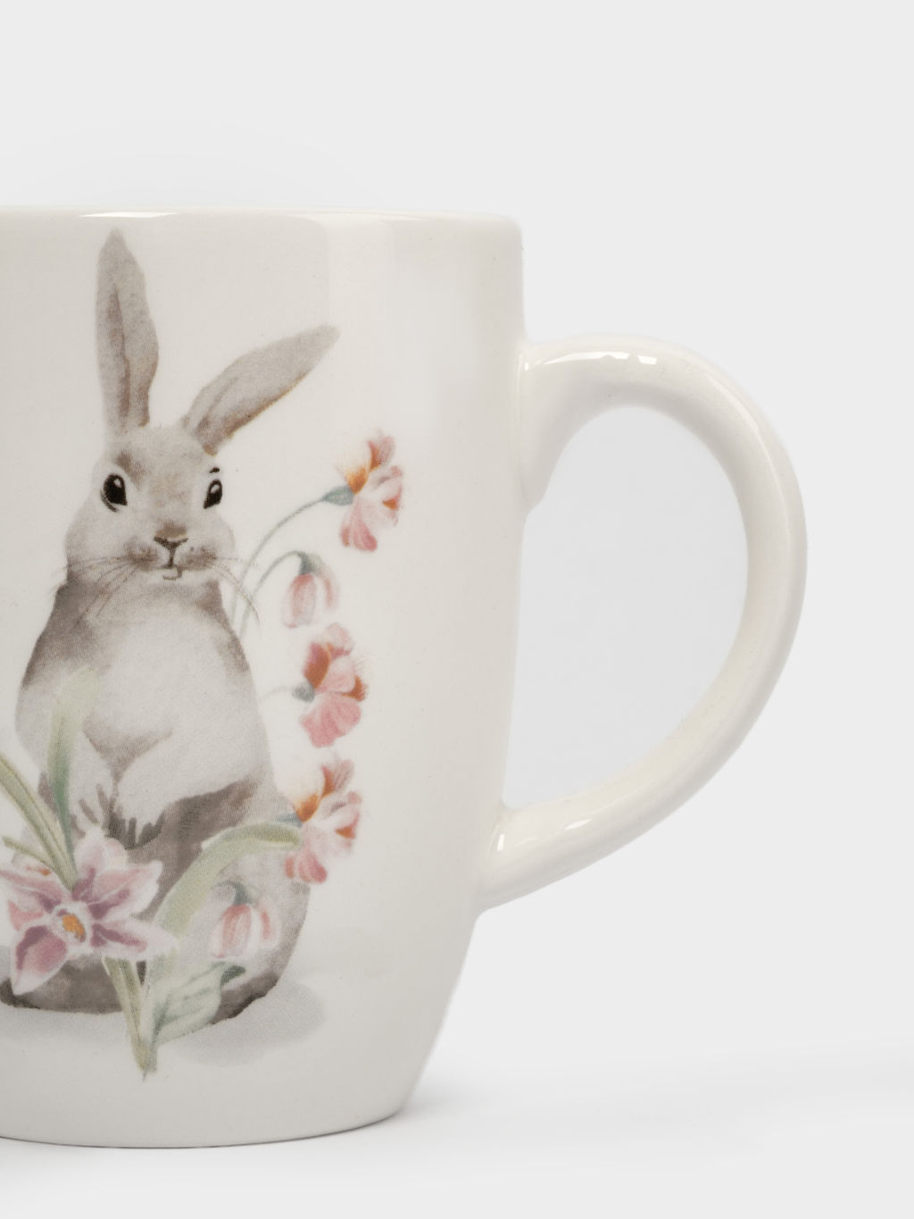Кружка, 330 мл, керамика, белая, Кролик с цветами, Flower Rabbit - Anna lafarg фото 4