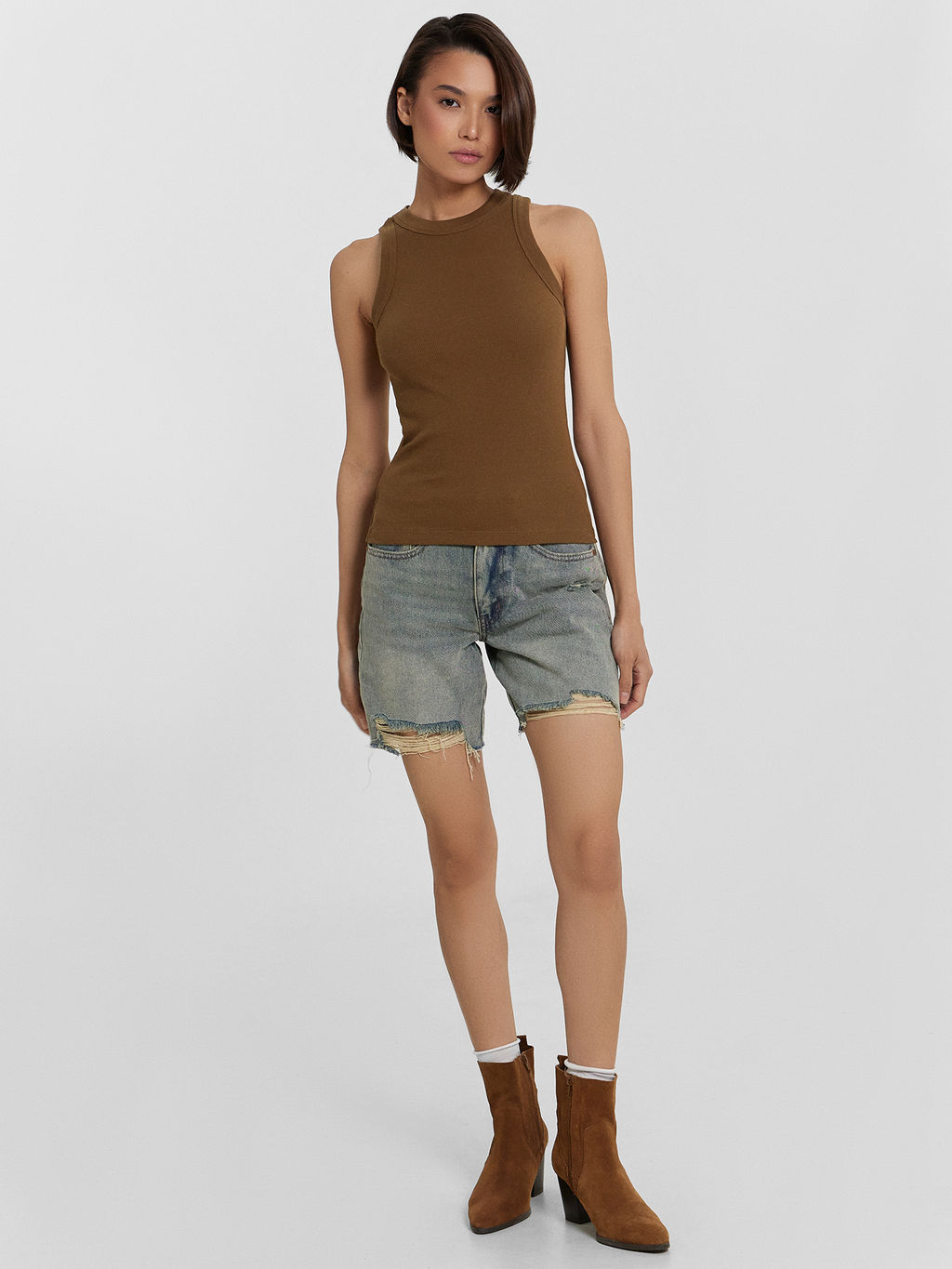 Топ женский коричневый - Mark formelle фото 3