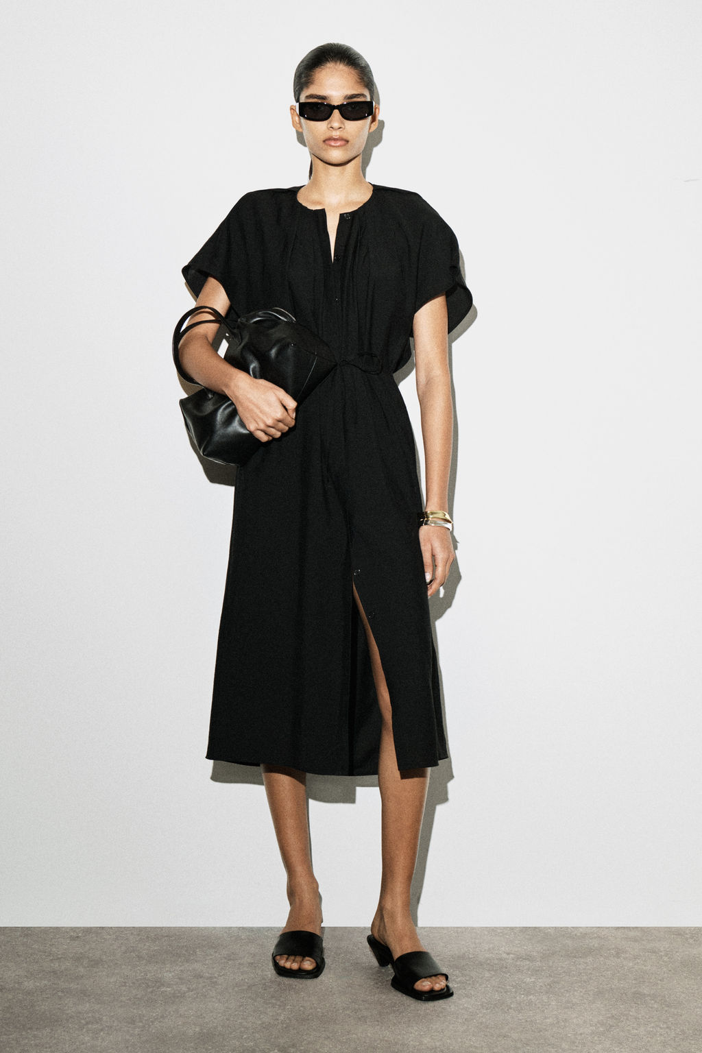 VESTIDO MIDI PLISADO CON CINTUR?N - H&m фото 3