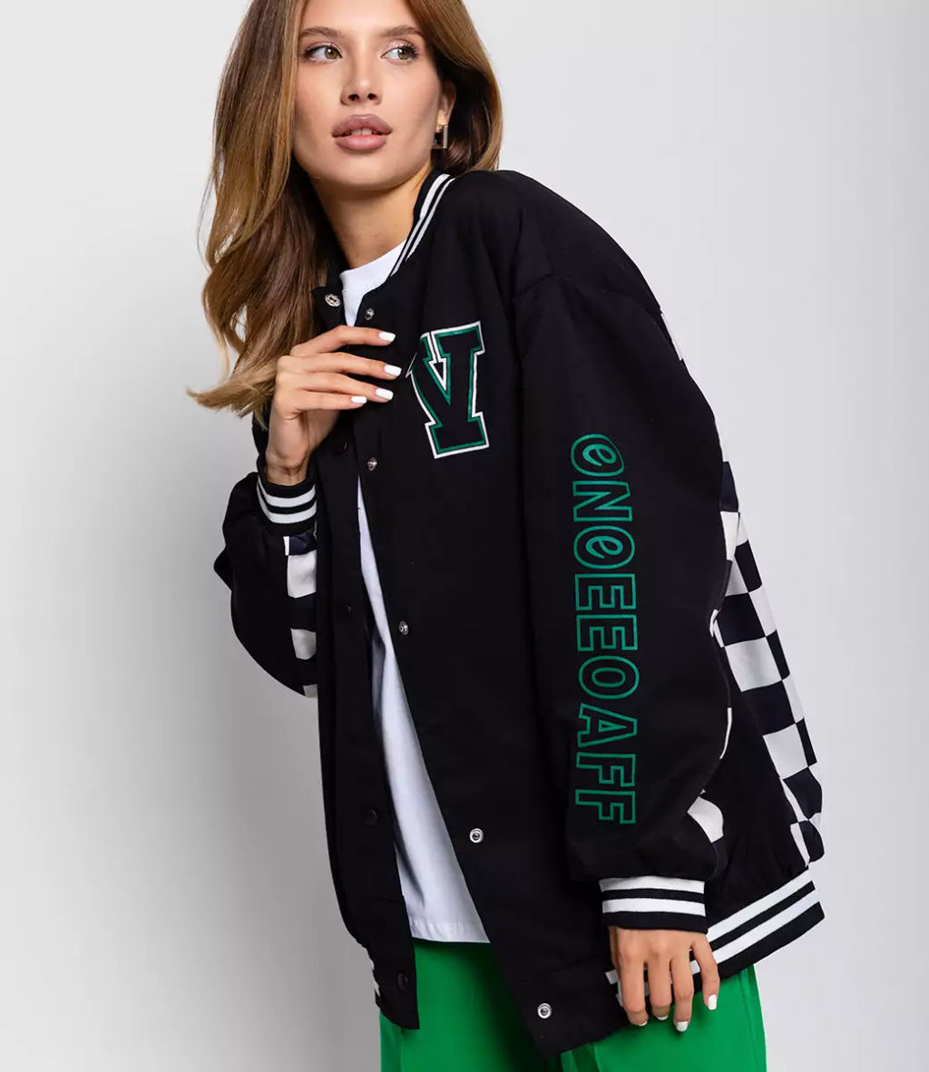 Бомбер #КТ2703, чёрный