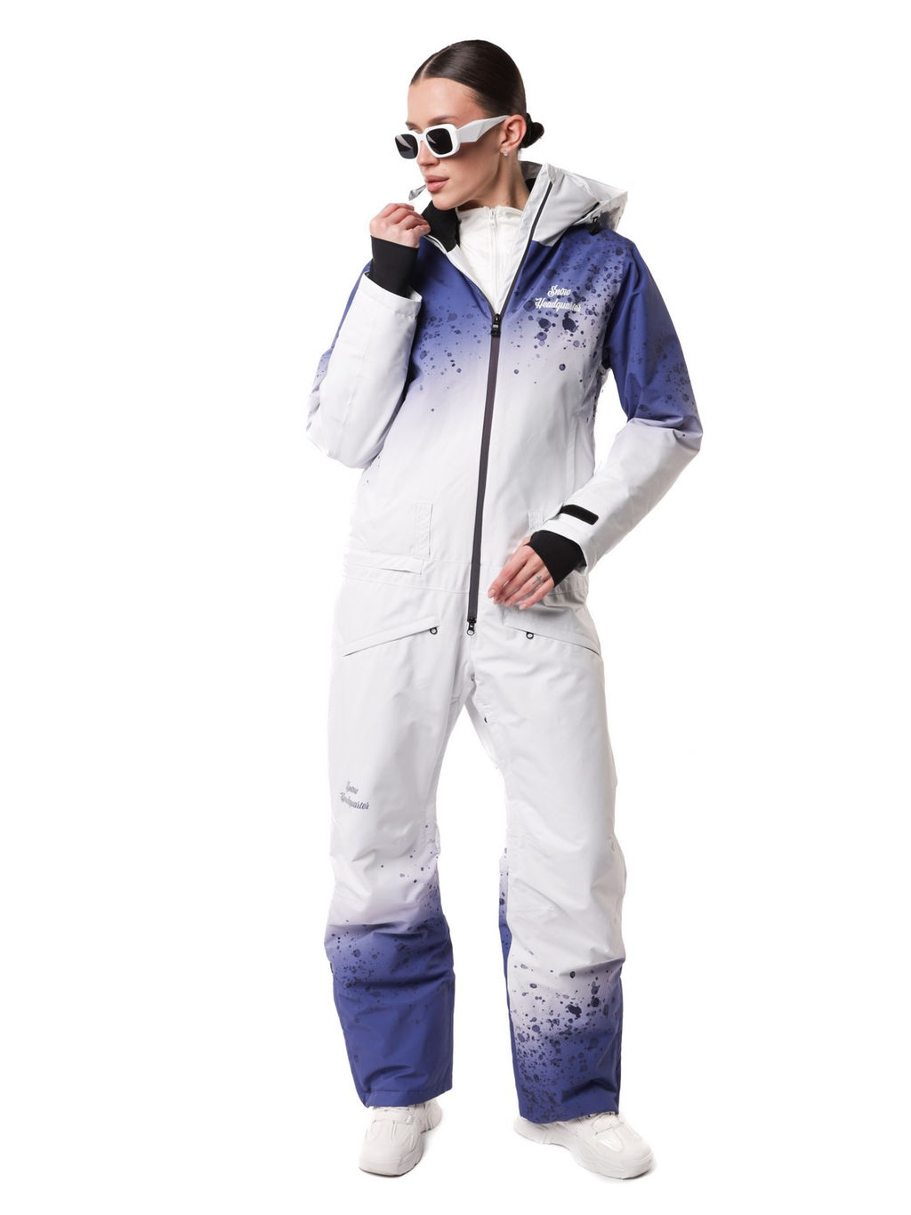 Комбинезон BB-0525 Бело-фиолетовый