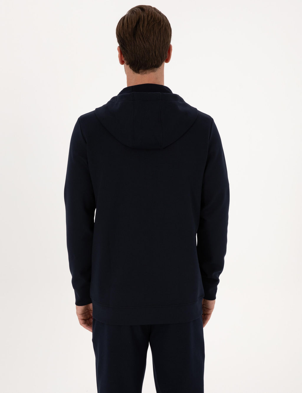 Lacivert Regular Fit Pamuk Kar___ml_ Tam Fermuarl_ Sweatshirt