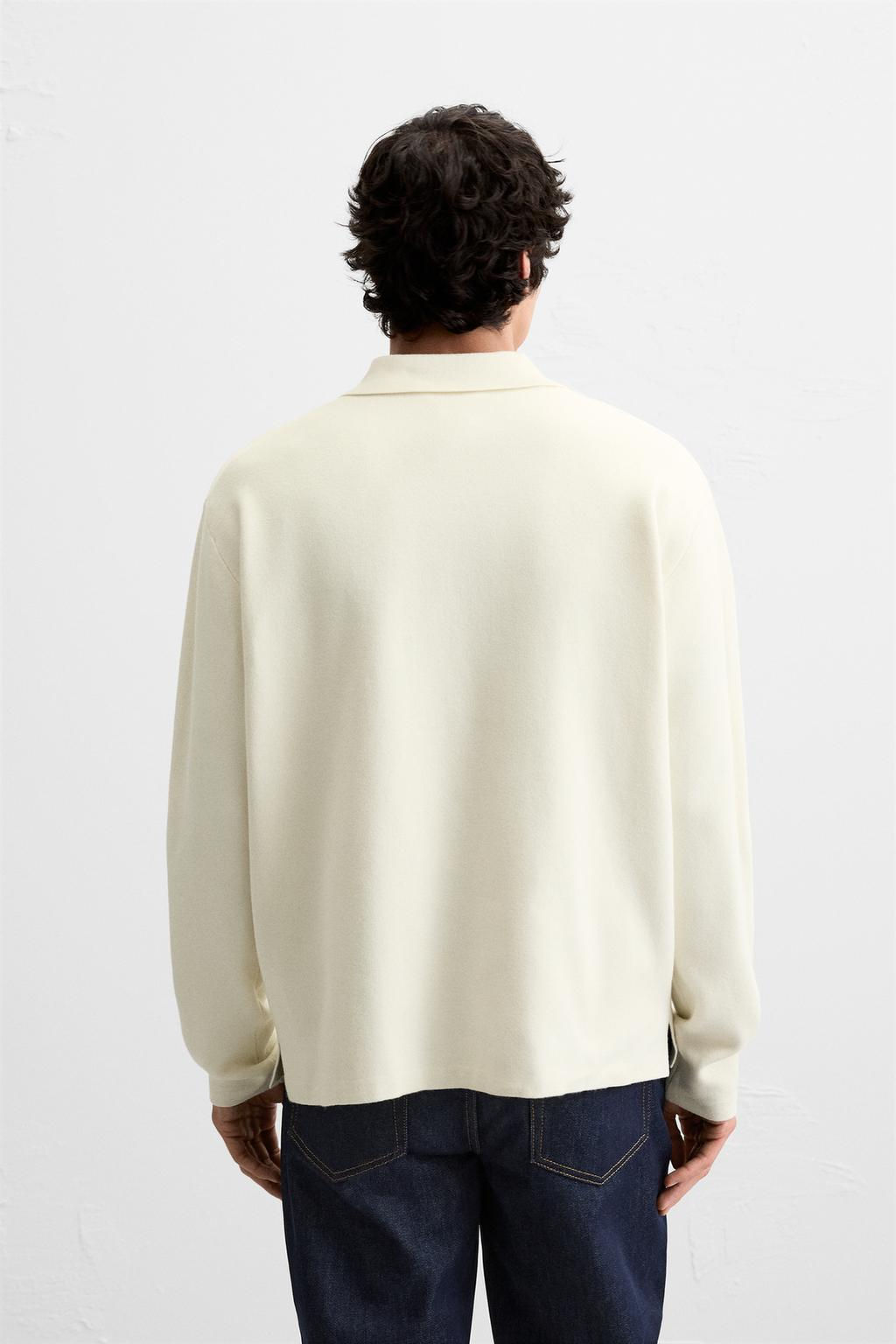 VISCOSE BLEND KNIT POLO SHIRT - Zara фото 11