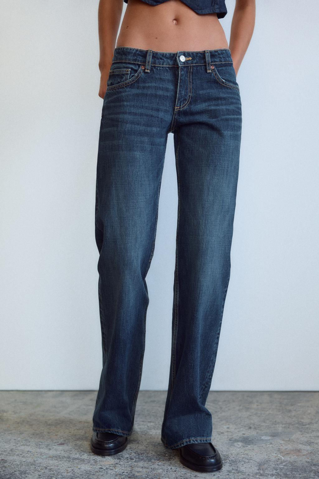 TRF WIDE-LEG LOW-RISE JEANS - Zara фото 3