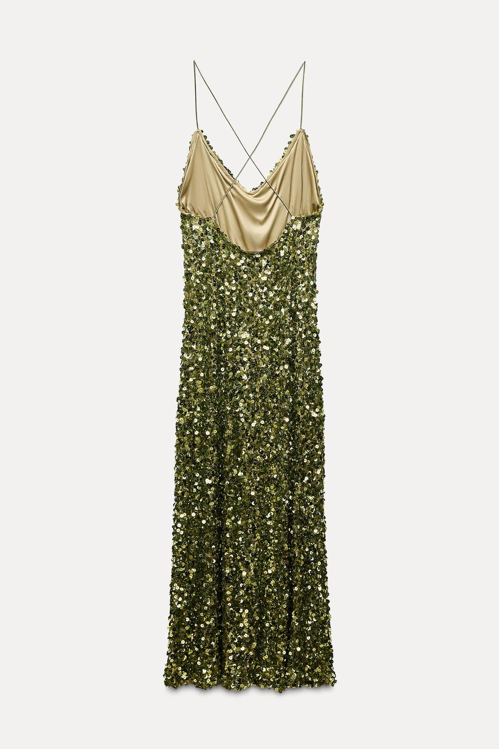 SEQUINNED MIDI DRESS - Zara фото 4