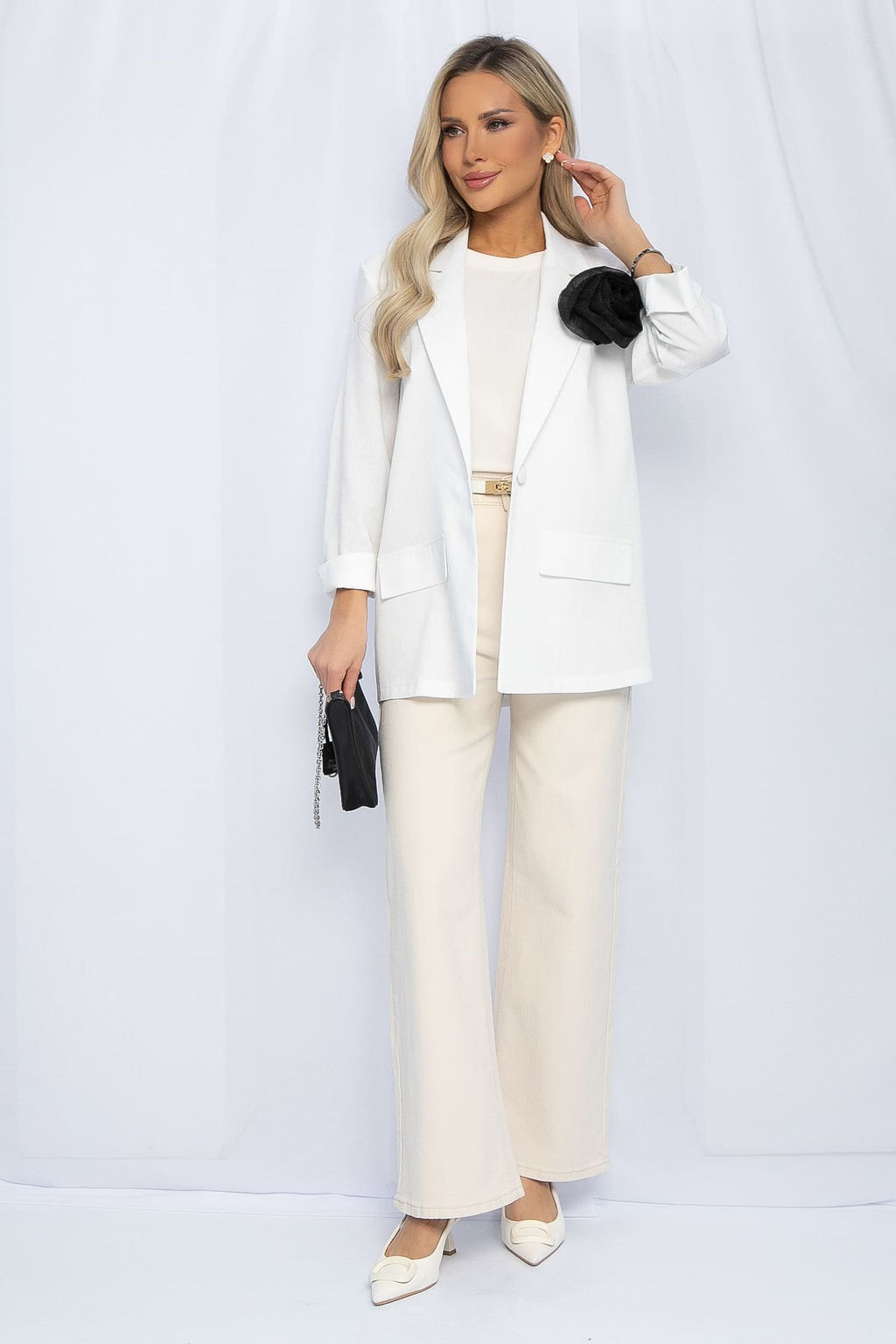 Пиджак льняной Мэрлин (белый) Б13254-7М