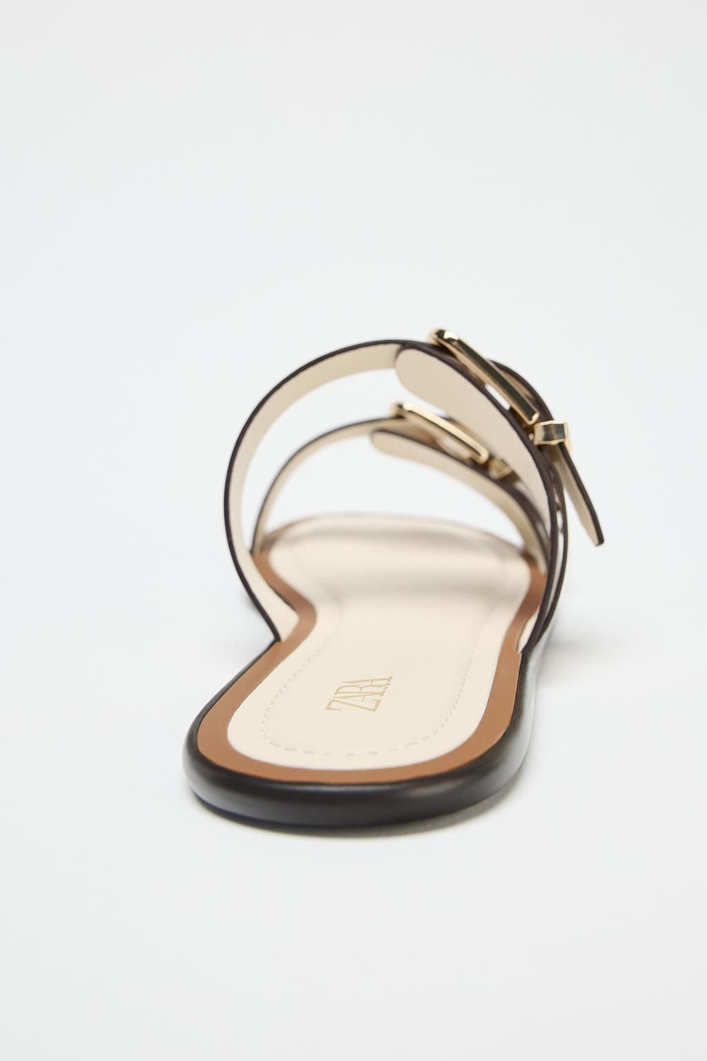 DOUBLE-STRAP BUCKLE SANDALS - Zara фото 5