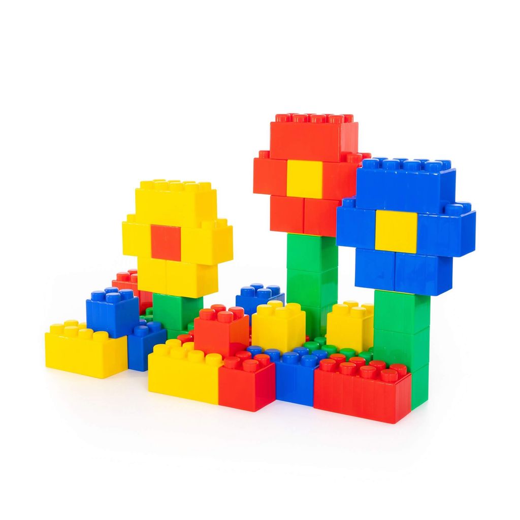 Конструктор строительный XXL, 45 элементов + соединитель (45 элементов) - Полесье фото 2