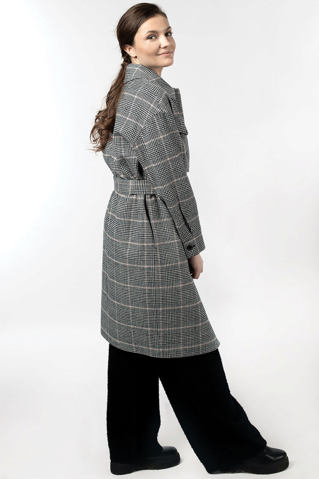 Пальто женское демисезонное (пояс) - El podio фото 3