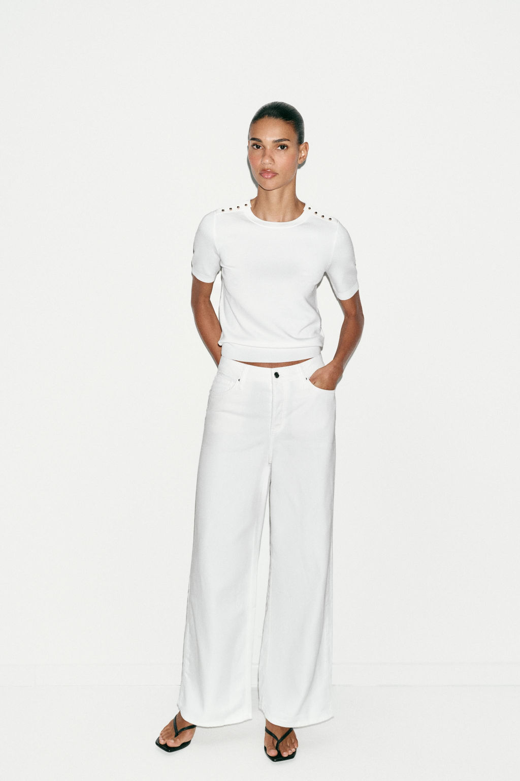 JERSEY B?SICO PUNTO MANGA CORTA / Blanco