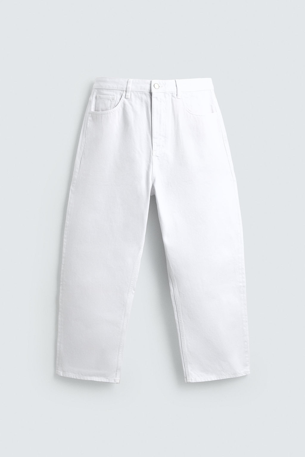 JEANS TAPERED WIDE FIT / Blanco - Zara фото 7