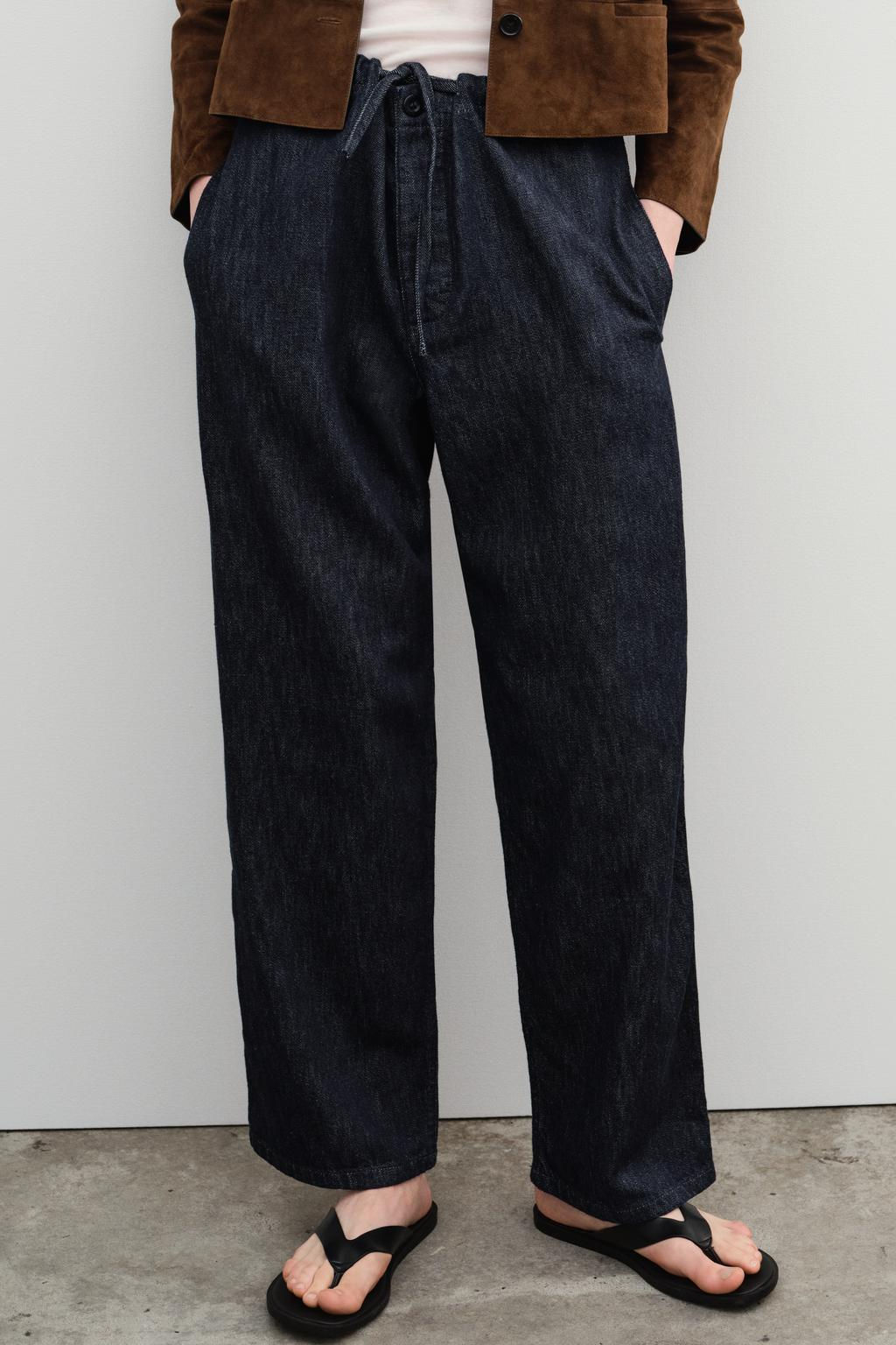 ZW COLLECTION STRAIGHT-LEG MID-RISE JEANS - Zara фото 2