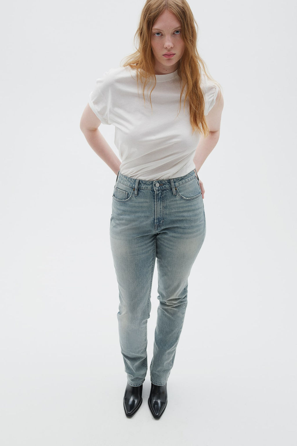 Curvy Fit Slim High Jeans - H&m фото 2